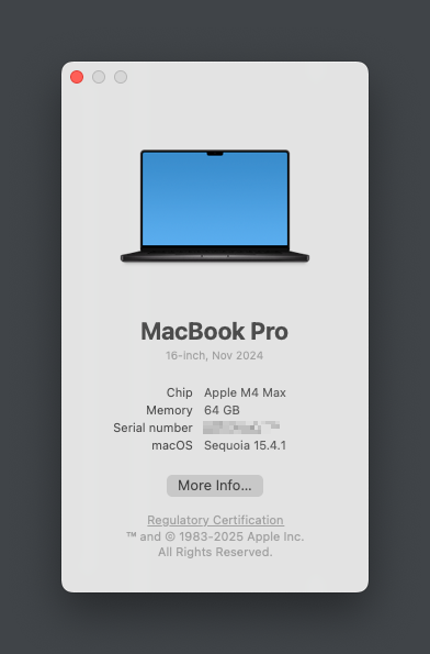 macOS Specs